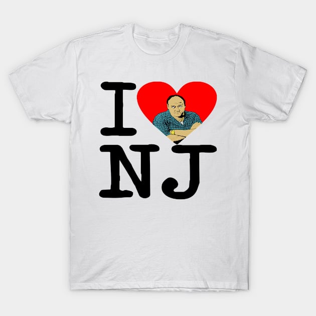 I Love NJ (Tony) T-Shirt by BradyRain